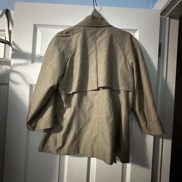 AK Anne Klein Taupe Blazer Jacket Size 8 Belted Stretch Workwear - Picture 5 of 5